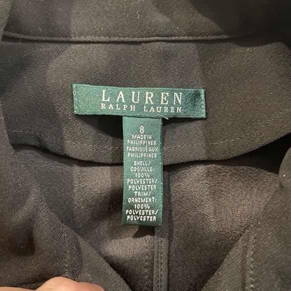 Ralph Lauren button down light blazer, duster style, tie at the waist, size 8 - Picture 5 of 7